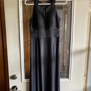 BEAUTIFUL pleated matte black floor length gown!